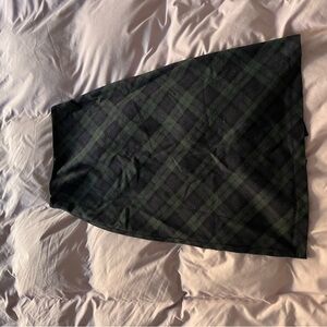 Brandy Melville Dark Plaid Midi Skirt